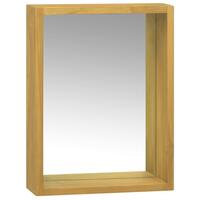 Spejlskab 30x10x40 cm massivt teaktræ
