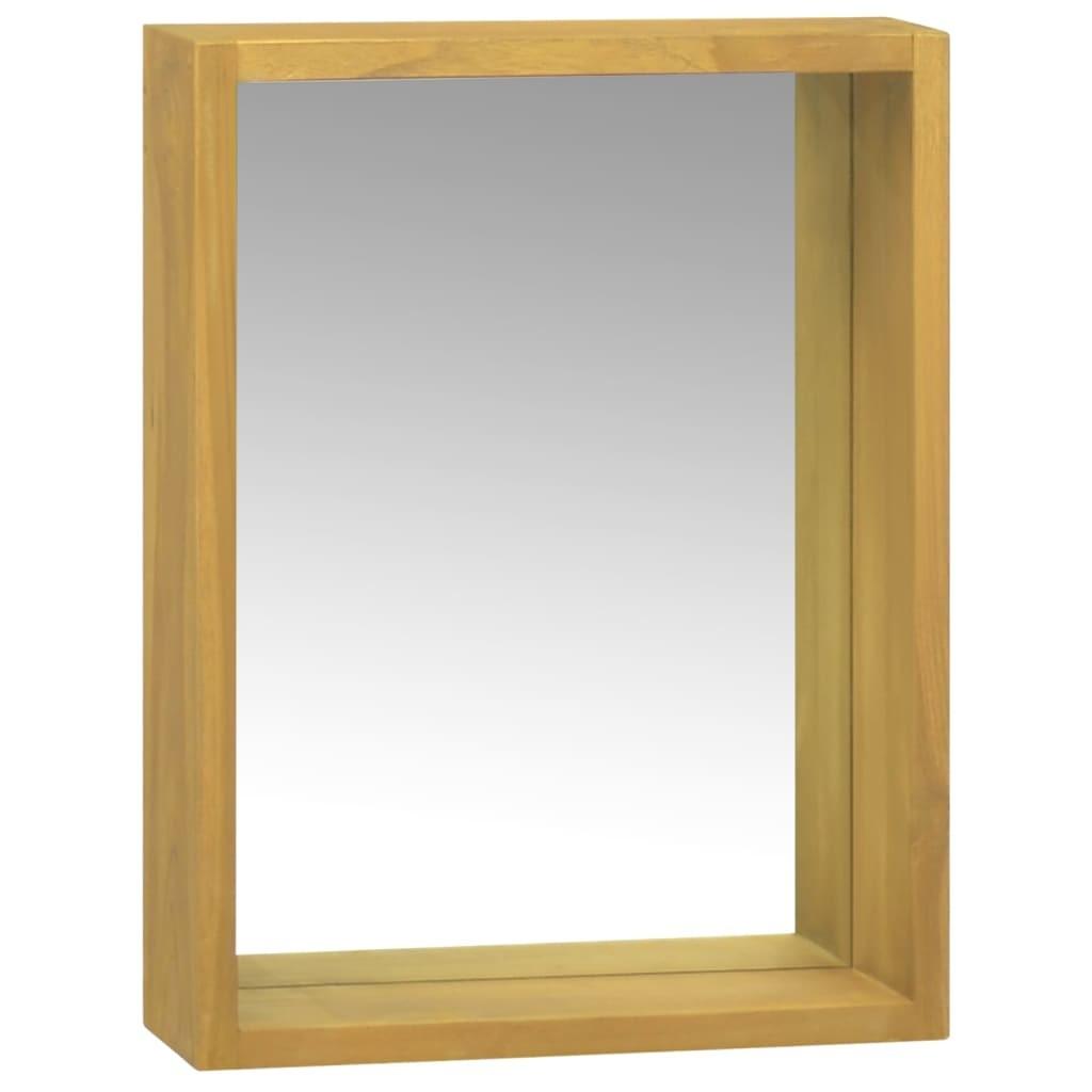 Spejlskab 30x10x40 cm massivt teaktræ