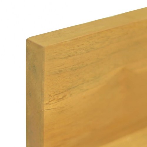 Væghylder i massivt teaktræ - 2 stk., 60×10×10 cm