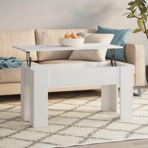 Sofabord 101x49x52 cm konstrueret træ hvid