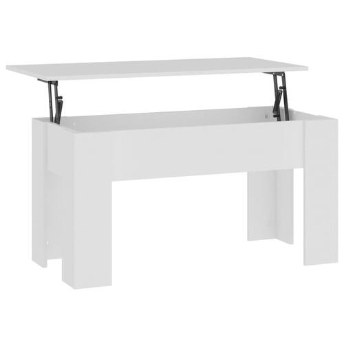 Sofabord 101x49x52 cm konstrueret træ hvid