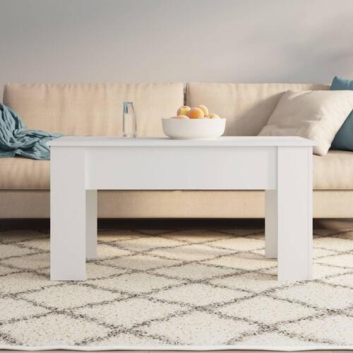 Sofabord 101x49x52 cm konstrueret træ hvid