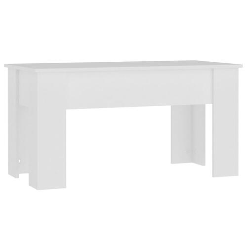 Sofabord 101x49x52 cm konstrueret træ hvid