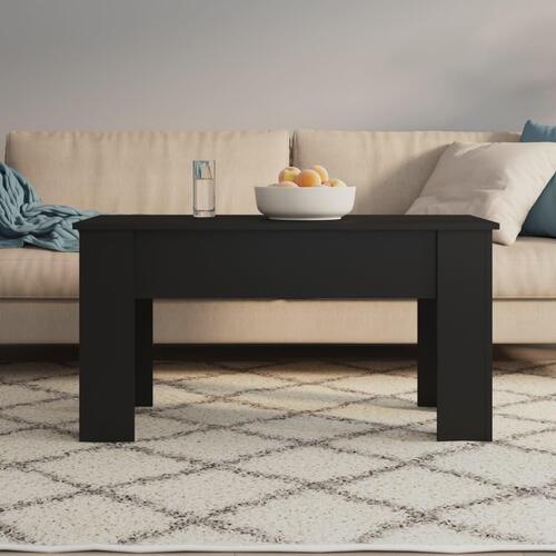 Sofabord 101x49x52 cm konstrueret træ sort