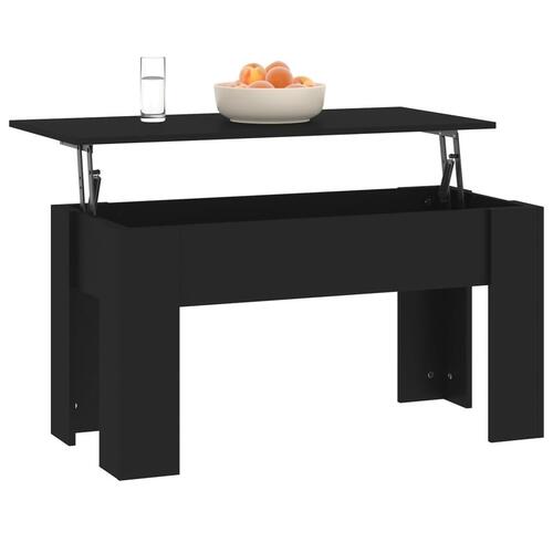 Sofabord 101x49x52 cm konstrueret træ sort