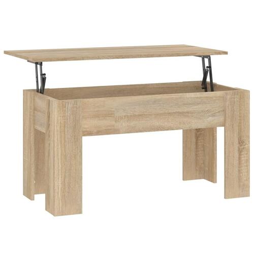 Sofabord 101x49x52 cm konstrueret træ sonoma-eg