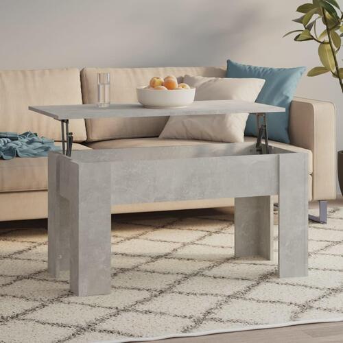 Sofabord 101x49x52 cm konstrueret træ betongrå
