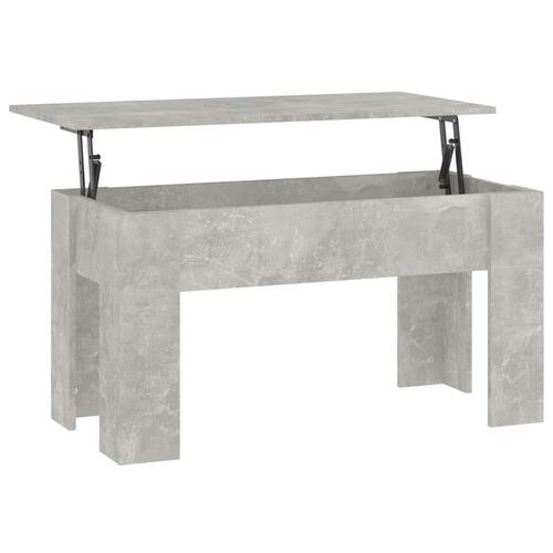 Sofabord 101x49x52 cm konstrueret træ betongrå