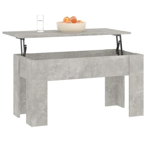 Sofabord 101x49x52 cm konstrueret træ betongrå