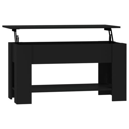 Sofabord 101x49x52 cm konstrueret træ sort