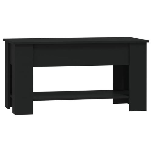 Sofabord 101x49x52 cm konstrueret træ sort