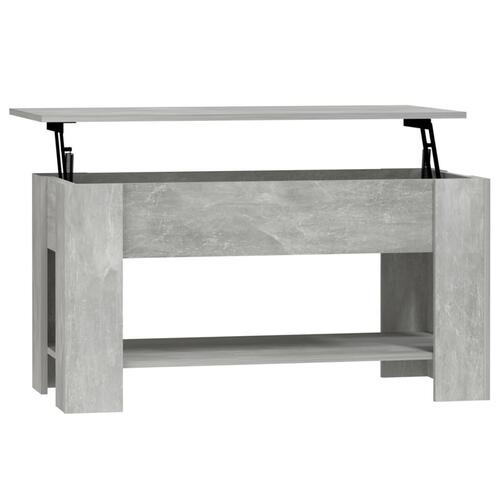 Sofabord 101x49x52 cm konstrueret træ betongrå