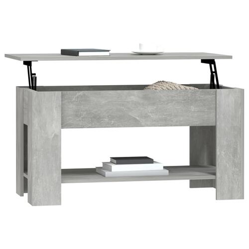 Sofabord 101x49x52 cm konstrueret træ betongrå
