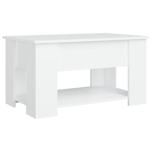 Sofabord 79x49x41 cm konstrueret træ hvid