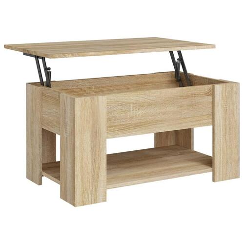 Sofabord 79x49x41 cm konstrueret træ sonoma-eg