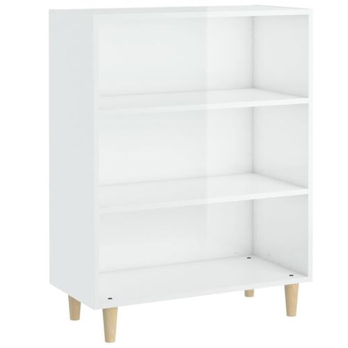 Skænk 69,5x32,5x90 cm konstrueret træ hvid højglans