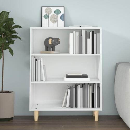 Skænk 69,5x32,5x90 cm konstrueret træ hvid højglans