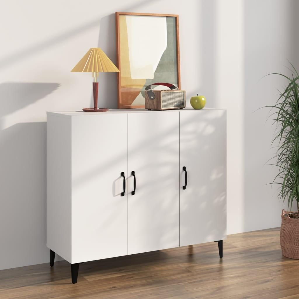 Skab 90x34x80 cm konstrueret træ hvid