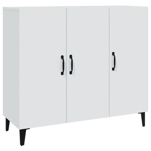 Skab 90x34x80 cm konstrueret træ hvid