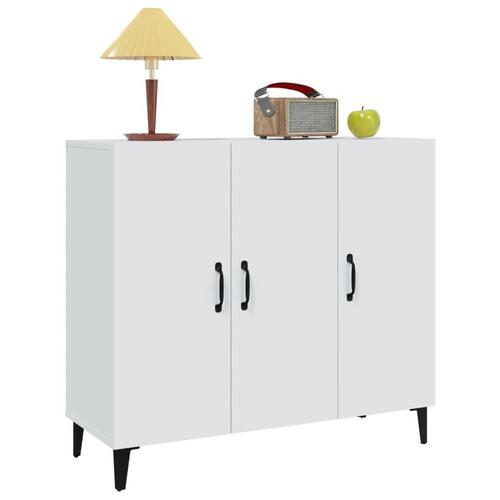 Skab 90x34x80 cm konstrueret træ hvid