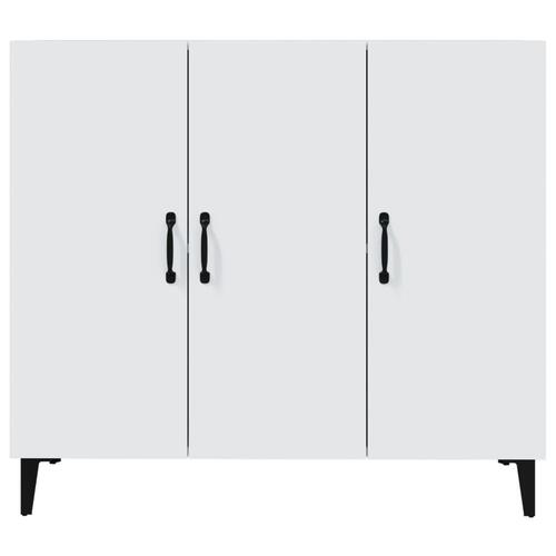 Skab 90x34x80 cm konstrueret træ hvid