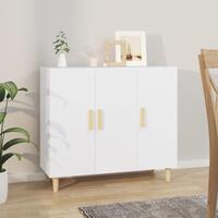 Skab 90x34x80 cm konstrueret træ hvid