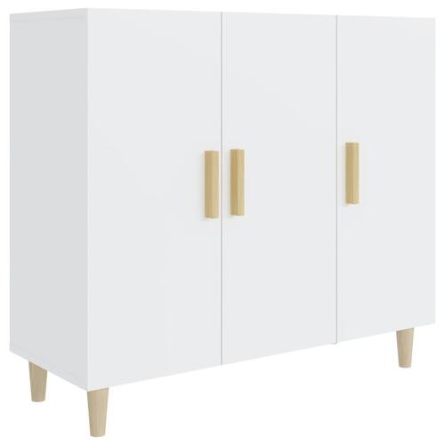 Skab 90x34x80 cm konstrueret træ hvid