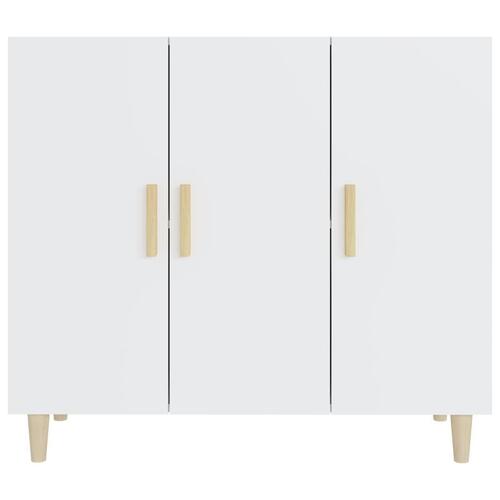 Skab 90x34x80 cm konstrueret træ hvid