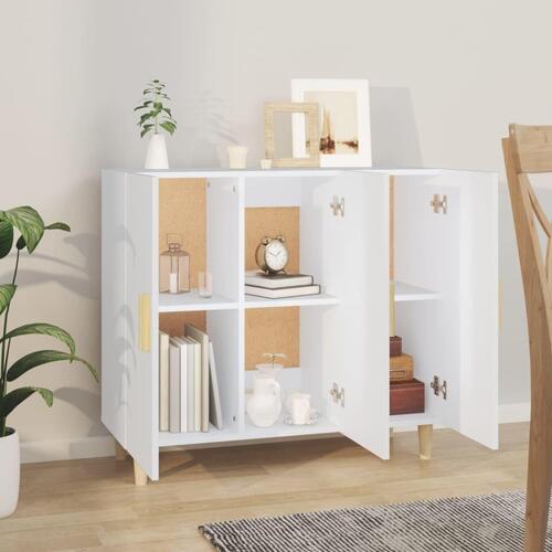 Skab 90x34x80 cm konstrueret træ hvid