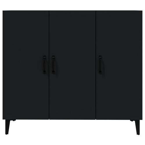 Skab 90x34x80 cm konstrueret træ sort