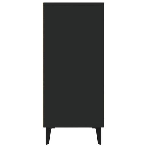 Skab 90x34x80 cm konstrueret træ sort