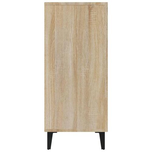 Skab 90x34x80 cm konstrueret træ røget egetræsfarve