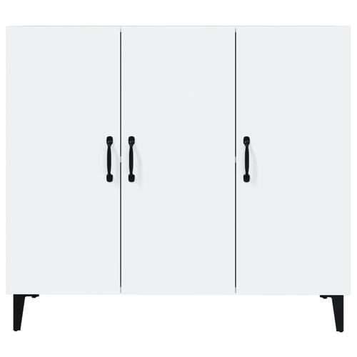 Skab 90x34x80 cm konstrueret træ hvid højglans