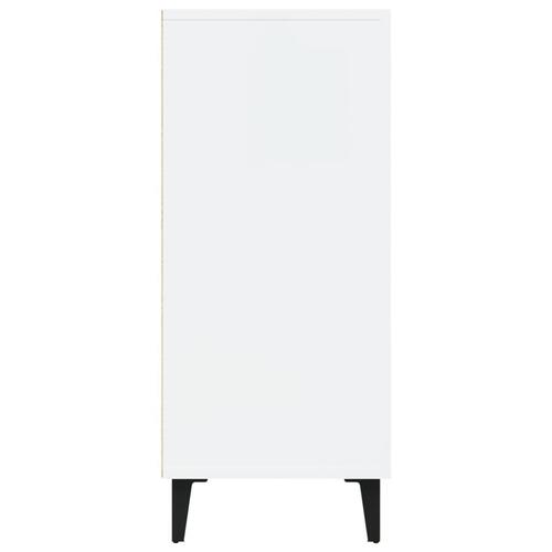 Skab 90x34x80 cm konstrueret træ hvid højglans