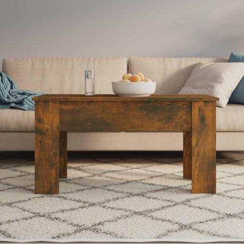 Sofabord 101x49x52 cm konstrueret træ røget egetræsfarve