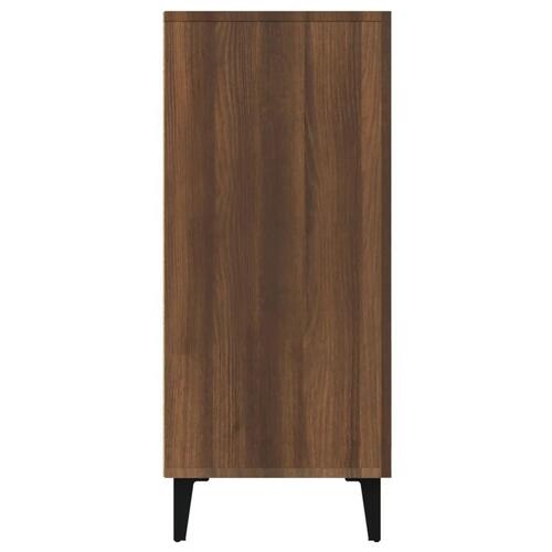 Skab 90x34x80 cm konstrueret træ brun egetræsfarve