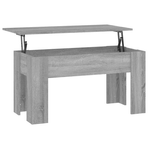 Sofabord 101x49x52 cm konstrueret træ grå sonoma-eg