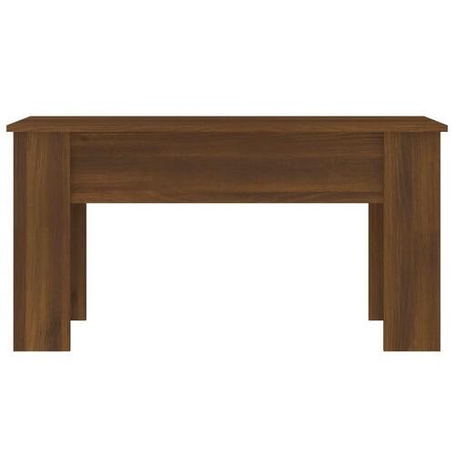 Sofabord 101x49x52 cm konstrueret træ brun egetræsfarve