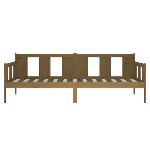 Daybed 90x200 cm massivt fyrretræ gyldenbrun