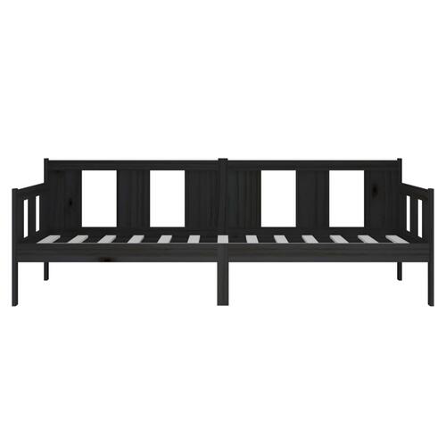 Daybed 90x200 cm massivt fyrretræ sort