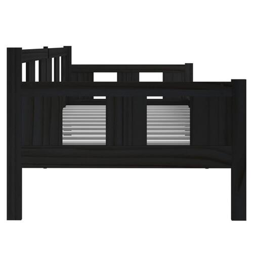 Daybed 90x200 cm massivt fyrretræ sort