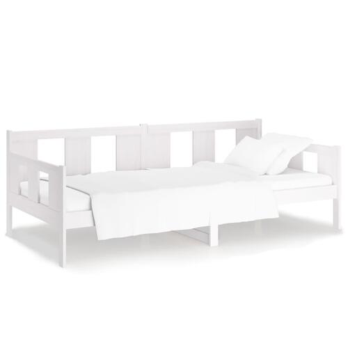 Daybed 80x200 cm massivt fyrretræ hvid