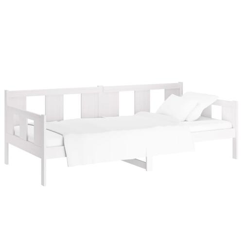 Daybed 80x200 cm massivt fyrretræ hvid