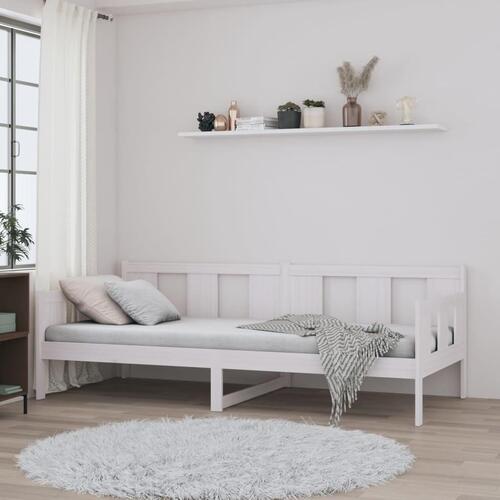 Daybed 80x200 cm massivt fyrretræ hvid