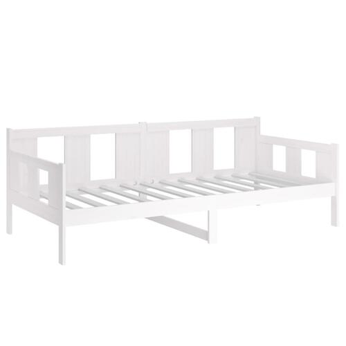 Daybed 80x200 cm massivt fyrretræ hvid