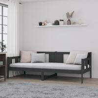 Daybed 80x200 cm massivt fyrretræ grå