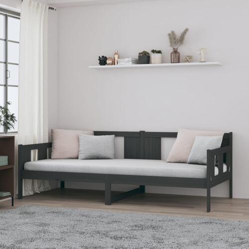 Daybed 80x200 cm massivt fyrretræ grå