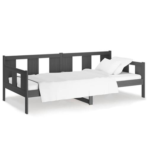Daybed 80x200 cm massivt fyrretræ grå