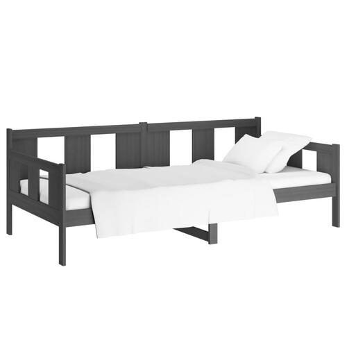 Daybed 80x200 cm massivt fyrretræ grå