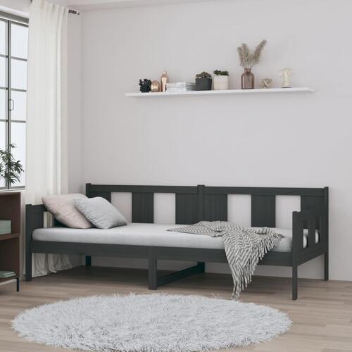 Daybed 80x200 cm massivt fyrretræ grå